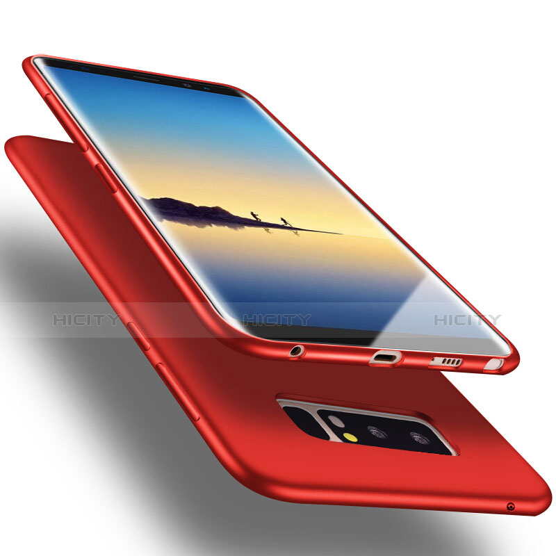 Carcasa Silicona Goma para Samsung Galaxy Note 8 Duos N950F Rojo