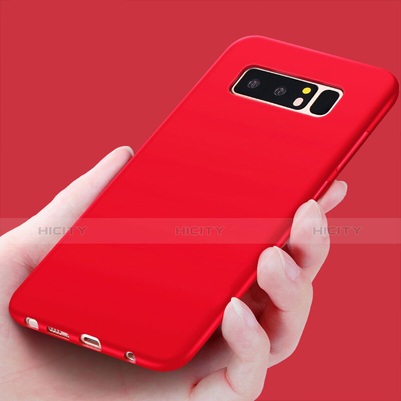 Carcasa Silicona Goma para Samsung Galaxy Note 8 Duos N950F Rojo