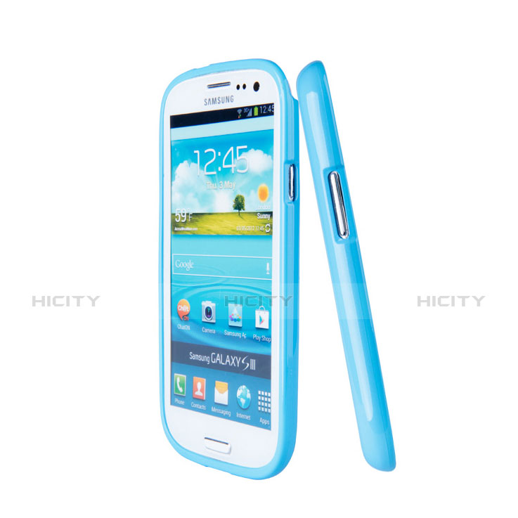 Carcasa Silicona Goma para Samsung Galaxy S3 i9300 Azul