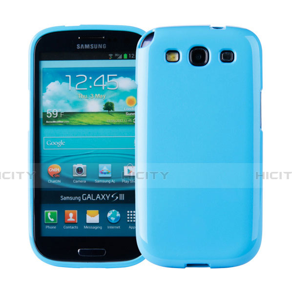 Carcasa Silicona Goma para Samsung Galaxy S3 i9300 Azul