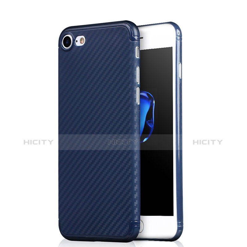 Carcasa Silicona Goma Twill para Apple iPhone 7 Azul