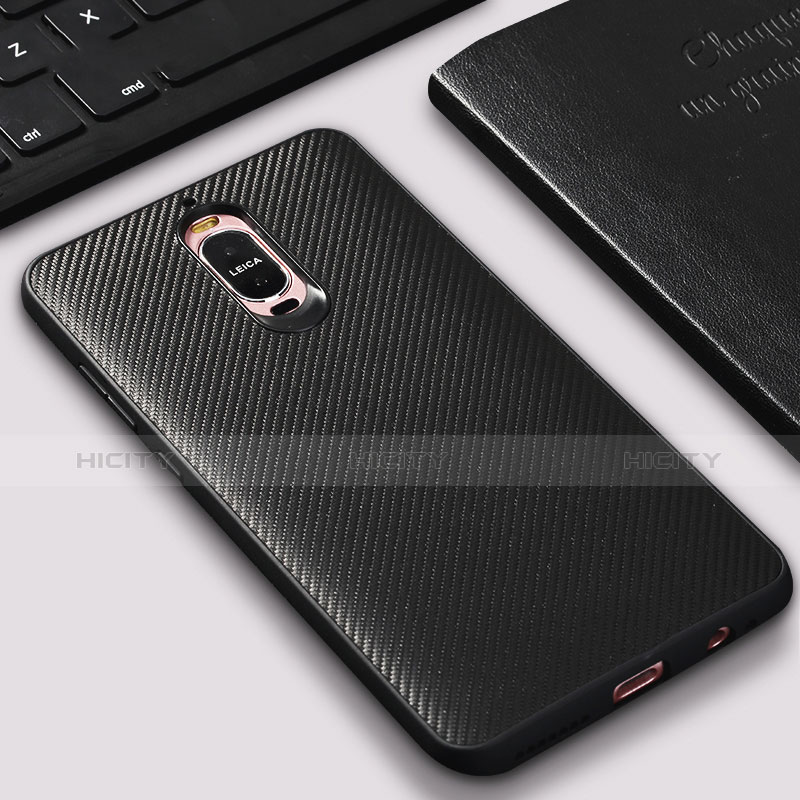 Carcasa Silicona Goma Twill para Huawei Mate 9 Negro