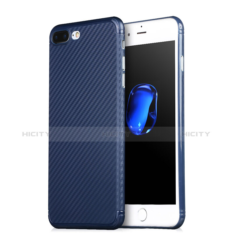 Carcasa Silicona Goma Twill Z01 para Apple iPhone 8 Plus Azul