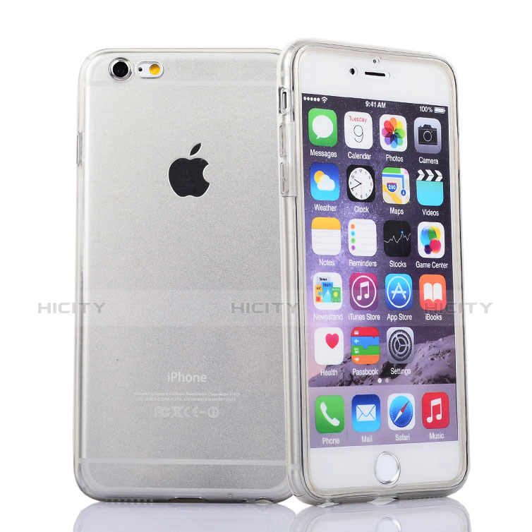 Carcasa Silicona Transparente Cubre Entero para Apple iPhone 6S Plus Blanco