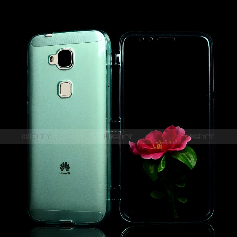 Carcasa Silicona Transparente Cubre Entero para Huawei GX8 Verde