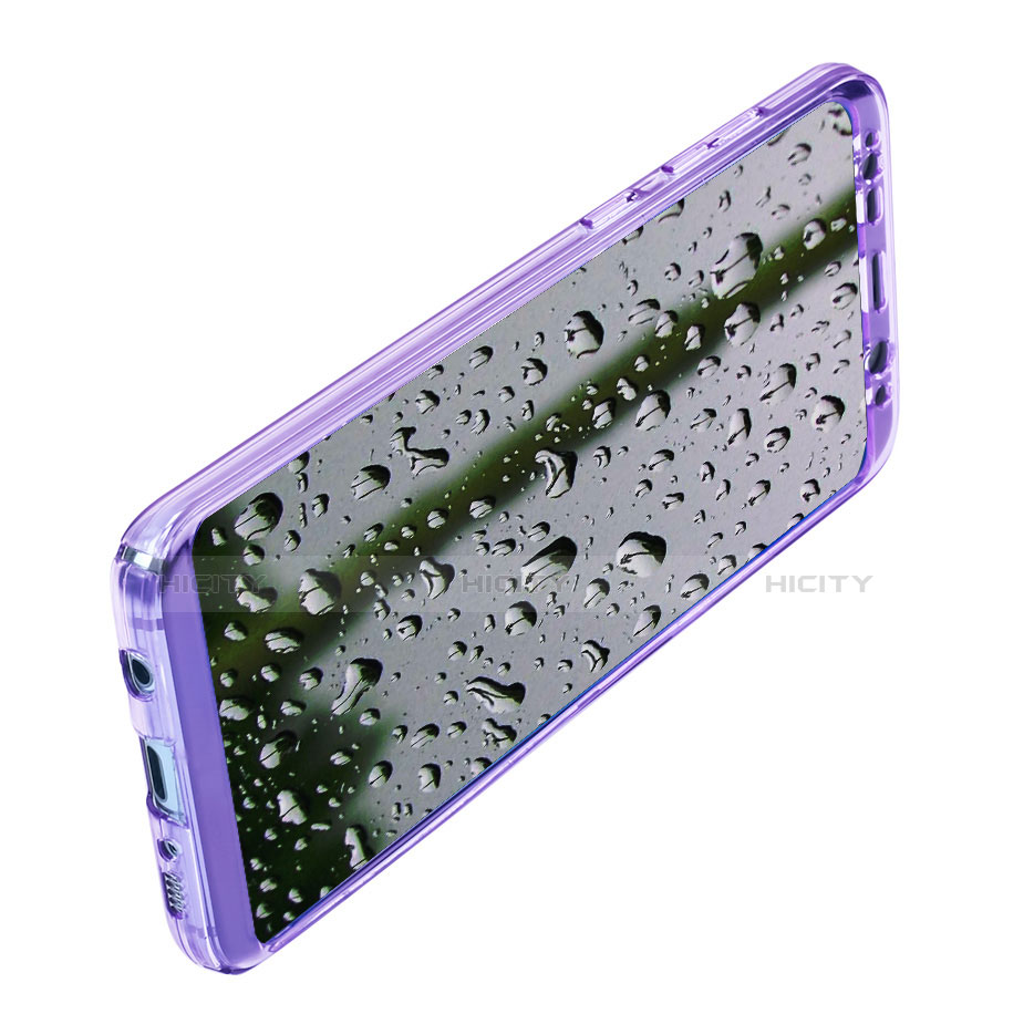 Carcasa Silicona Transparente Cubre Entero para Samsung Galaxy S8 Plus Morado