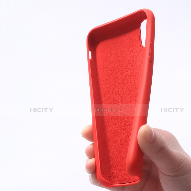 Carcasa Silicona Ultrafina Goma 360 Grados para Apple iPhone X Rojo