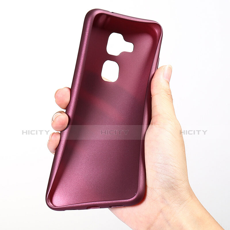 Carcasa Silicona Ultrafina Goma 360 Grados para Huawei G9 Plus Morado