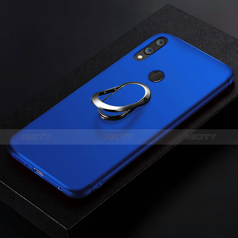 Carcasa Silicona Ultrafina Goma con Anillo de dedo Soporte para Huawei Nova 3e Azul