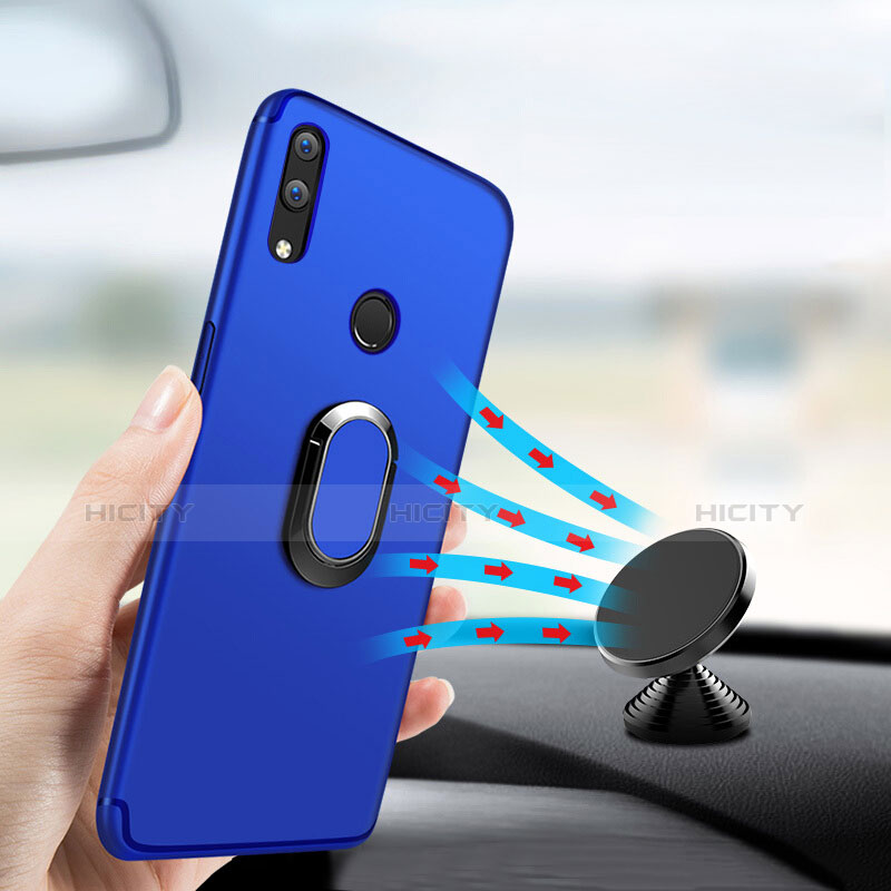 Carcasa Silicona Ultrafina Goma con Anillo de dedo Soporte para Huawei P20 Lite Azul