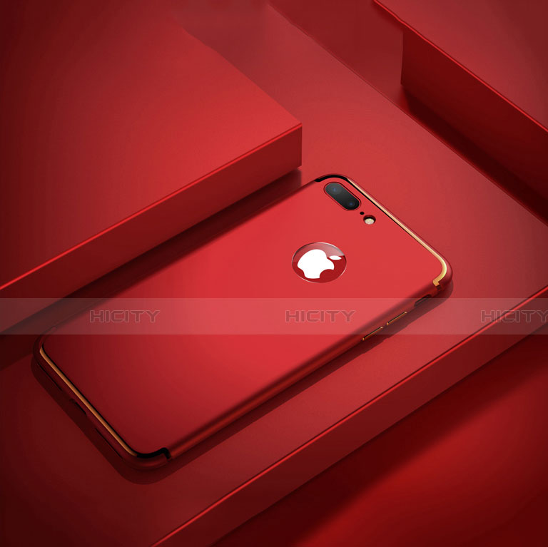Carcasa Silicona Ultrafina Goma D03 para Apple iPhone 8 Plus Rojo
