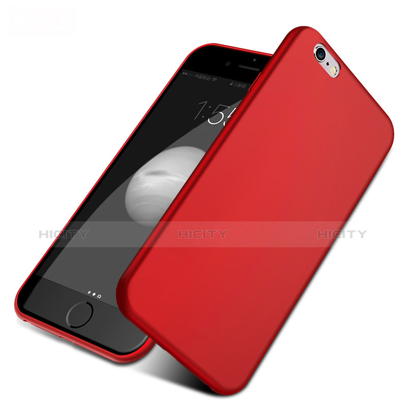 Carcasa Silicona Ultrafina Goma G01 para Apple iPhone 6 Plus Rojo