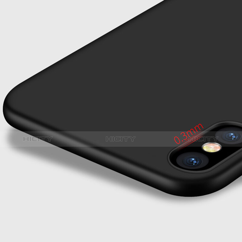 Carcasa Silicona Ultrafina Goma M01 para Apple iPhone Xs Negro