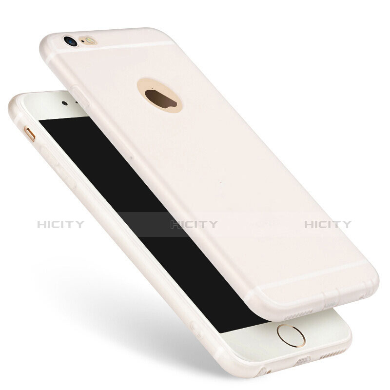 Carcasa Silicona Ultrafina Goma para Apple iPhone 6 Blanco