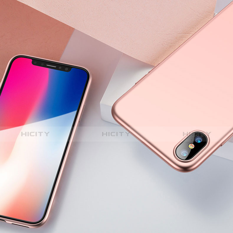 Carcasa Silicona Ultrafina Goma para Apple iPhone X Rosa