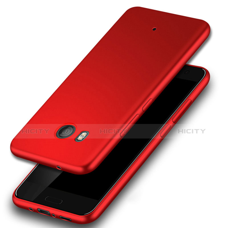 Carcasa Silicona Ultrafina Goma para HTC U11 Rojo