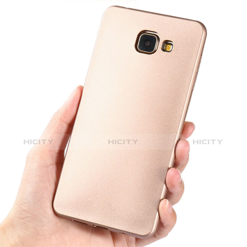 Carcasa Silicona Ultrafina Goma para Samsung Galaxy A5 (2017) SM-A520F Oro