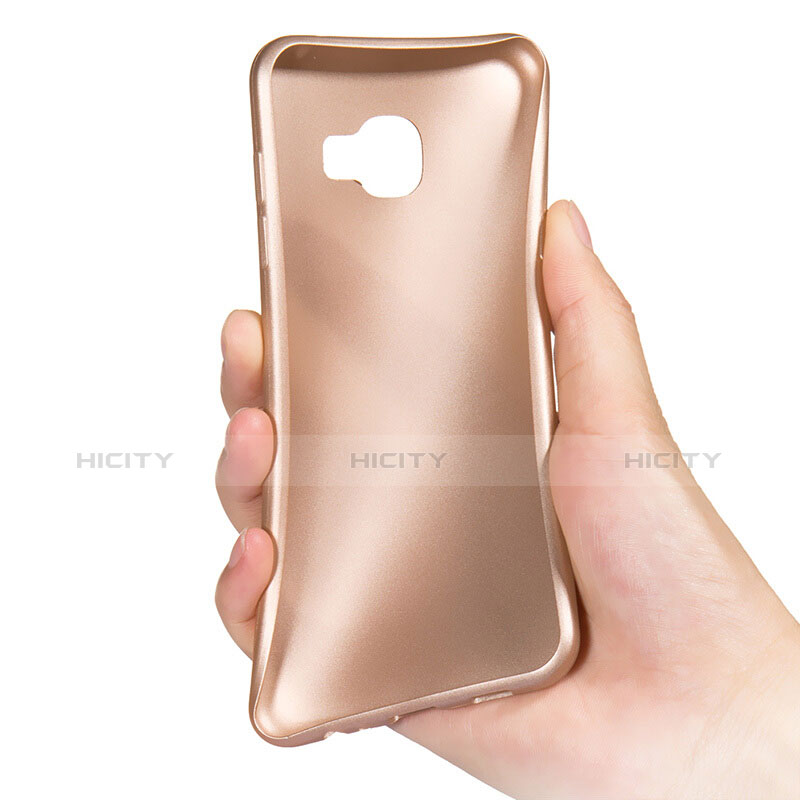 Carcasa Silicona Ultrafina Goma para Samsung Galaxy C7 SM-C7000 Oro