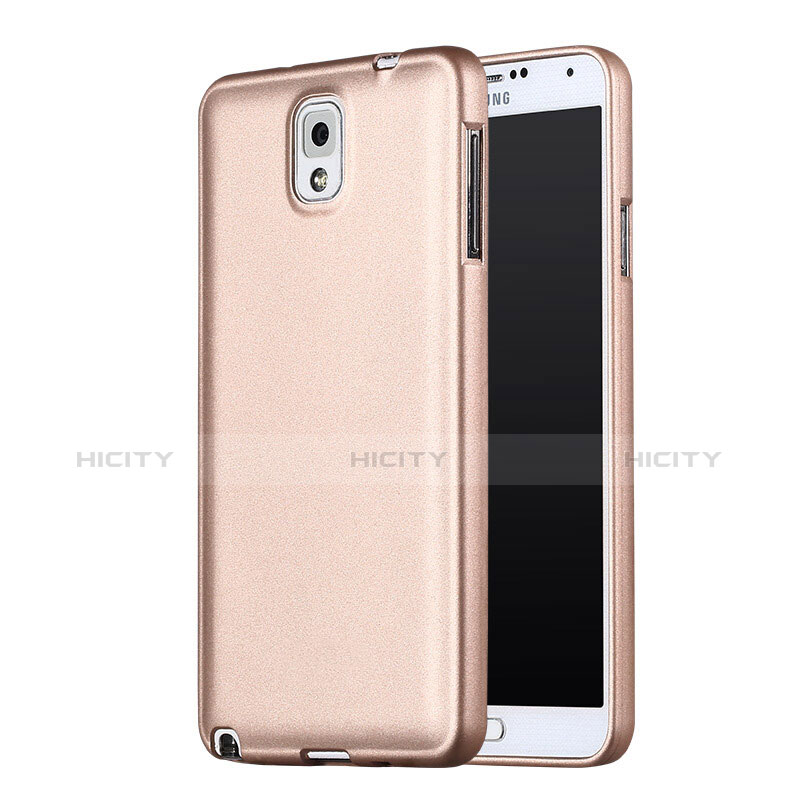 Carcasa Silicona Ultrafina Goma para Samsung Galaxy Note 3 N9000 Oro