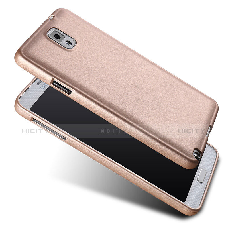 Carcasa Silicona Ultrafina Goma para Samsung Galaxy Note 3 N9000 Oro