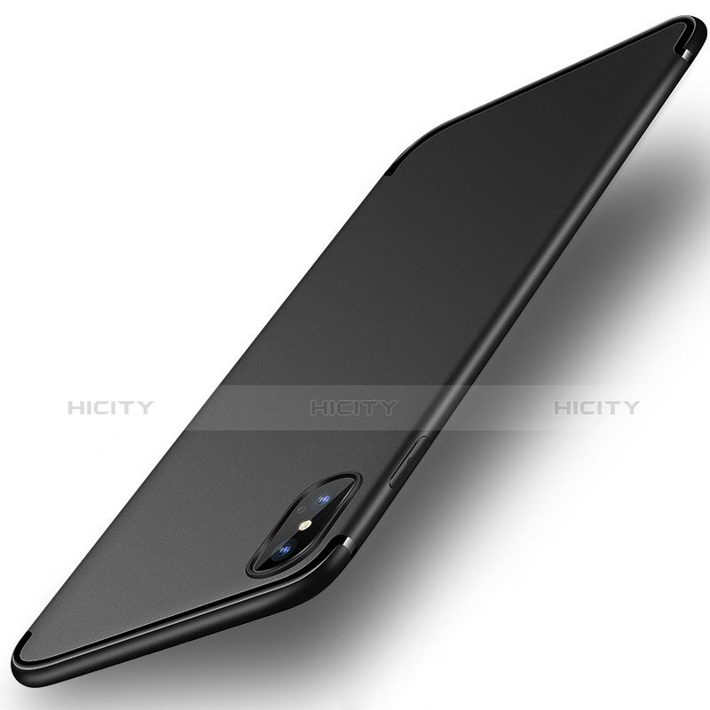 Carcasa Silicona Ultrafina Goma Q02 para Apple iPhone Xs Negro