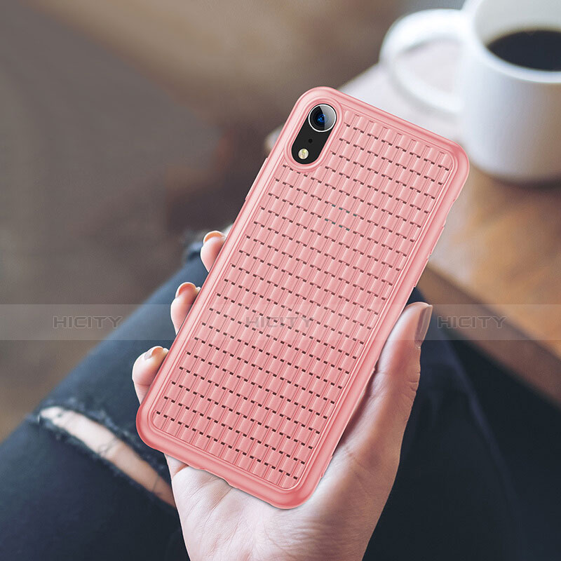 Carcasa Silicona Ultrafina Goma S02 para Apple iPhone XR Rosa