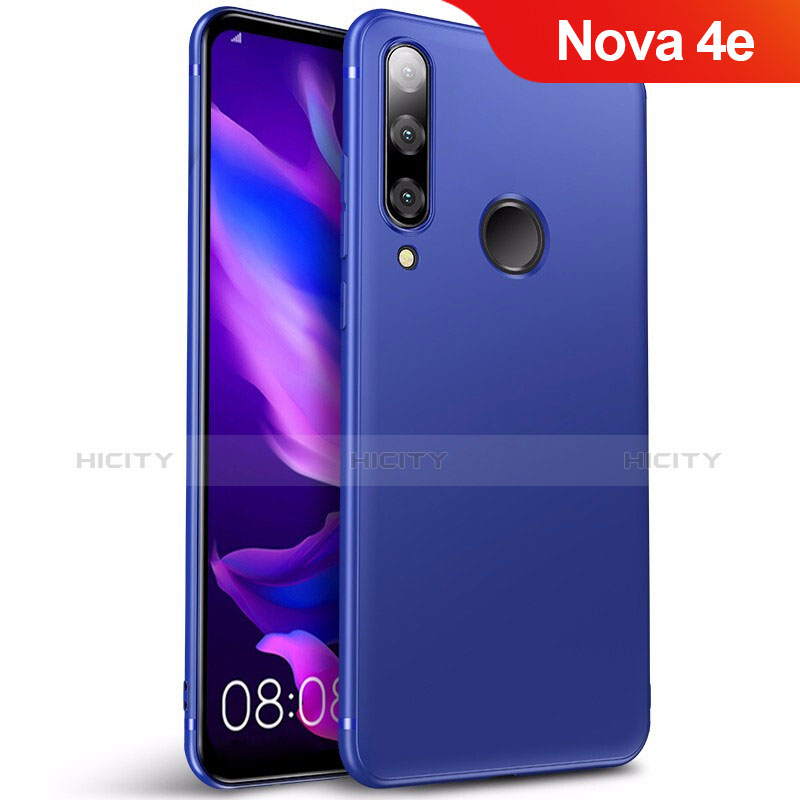 Carcasa Silicona Ultrafina Goma S03 para Huawei Nova 4e Azul