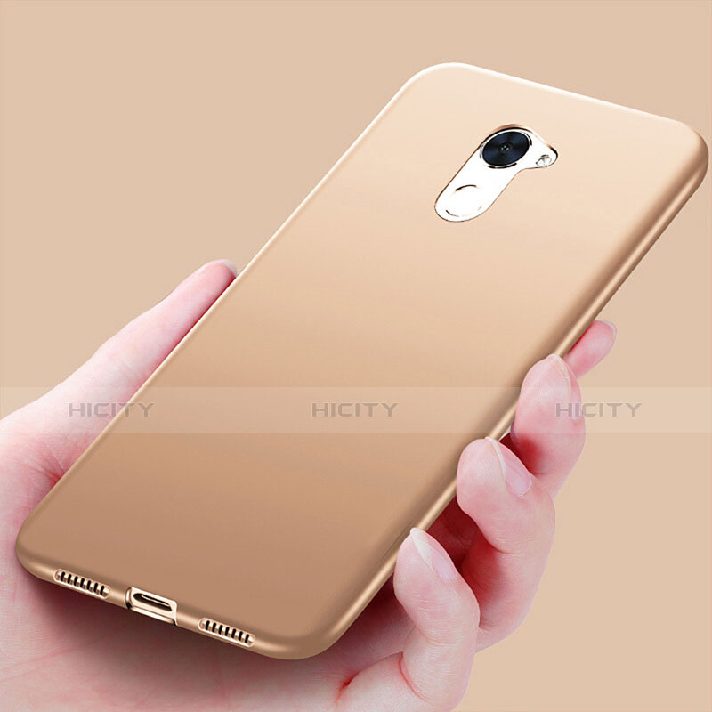 Carcasa Silicona Ultrafina Goma S03 para Huawei Y7 Prime Oro