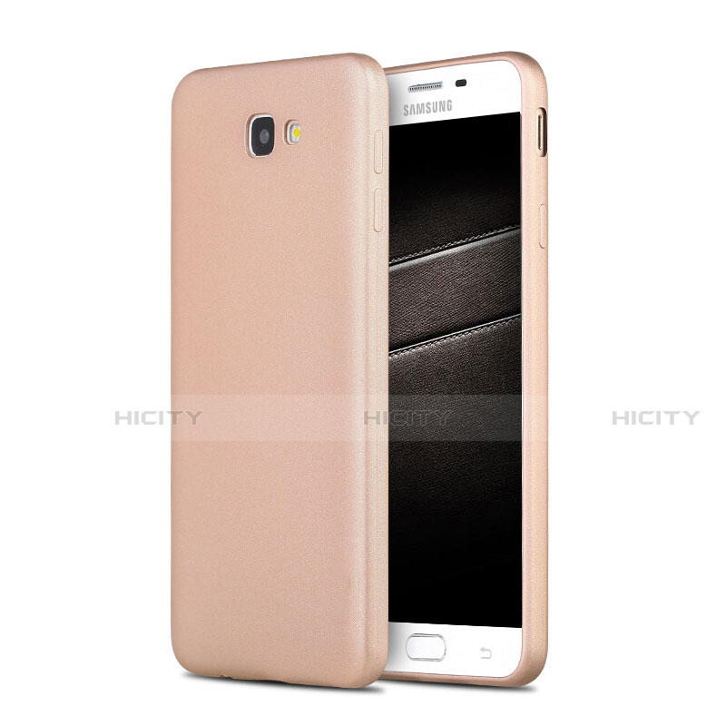 Carcasa Silicona Ultrafina Goma S03 para Samsung Galaxy J7 Prime Oro