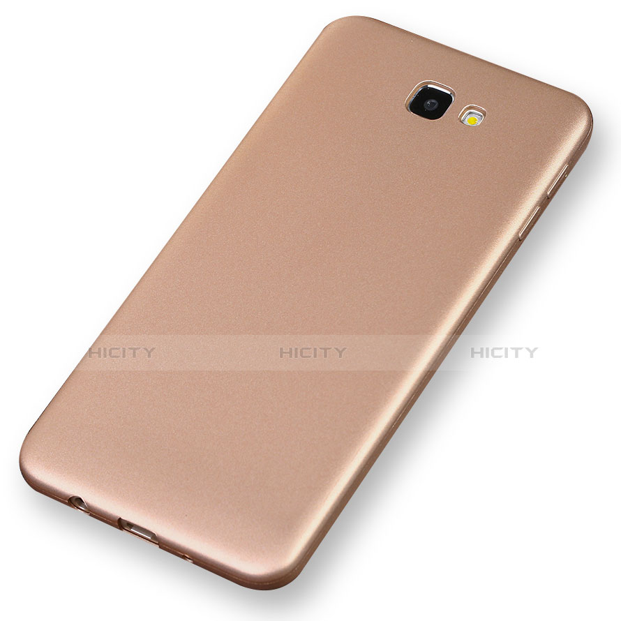 Carcasa Silicona Ultrafina Goma S03 para Samsung Galaxy J7 Prime Oro