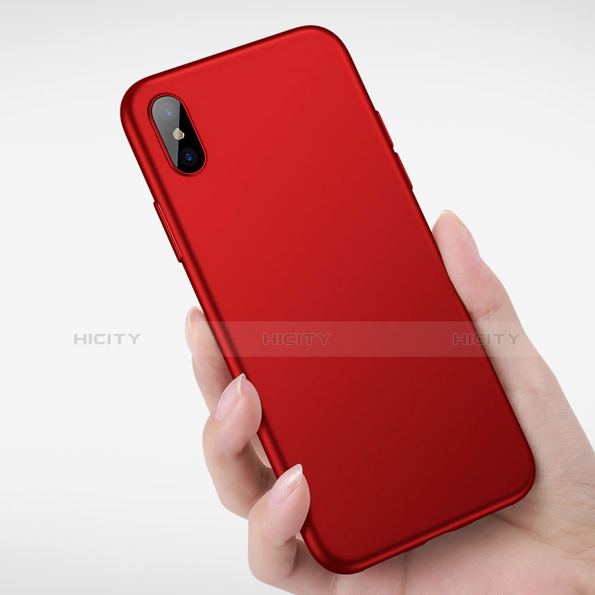 Carcasa Silicona Ultrafina Goma S05 para Apple iPhone X Rojo