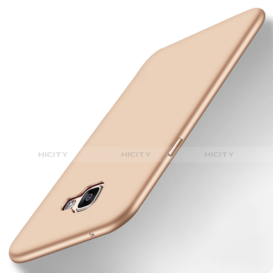 Carcasa Silicona Ultrafina Goma S05 para Samsung Galaxy A9 Pro (2016) SM-A9100 Oro