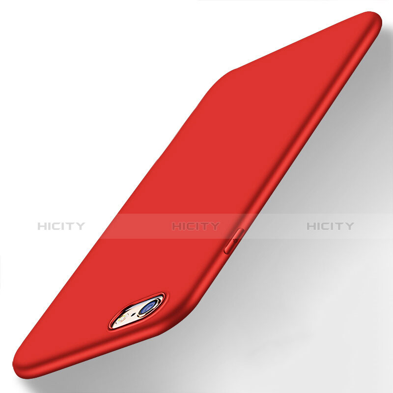 Carcasa Silicona Ultrafina Goma U05 para Apple iPhone 6 Plus Rojo