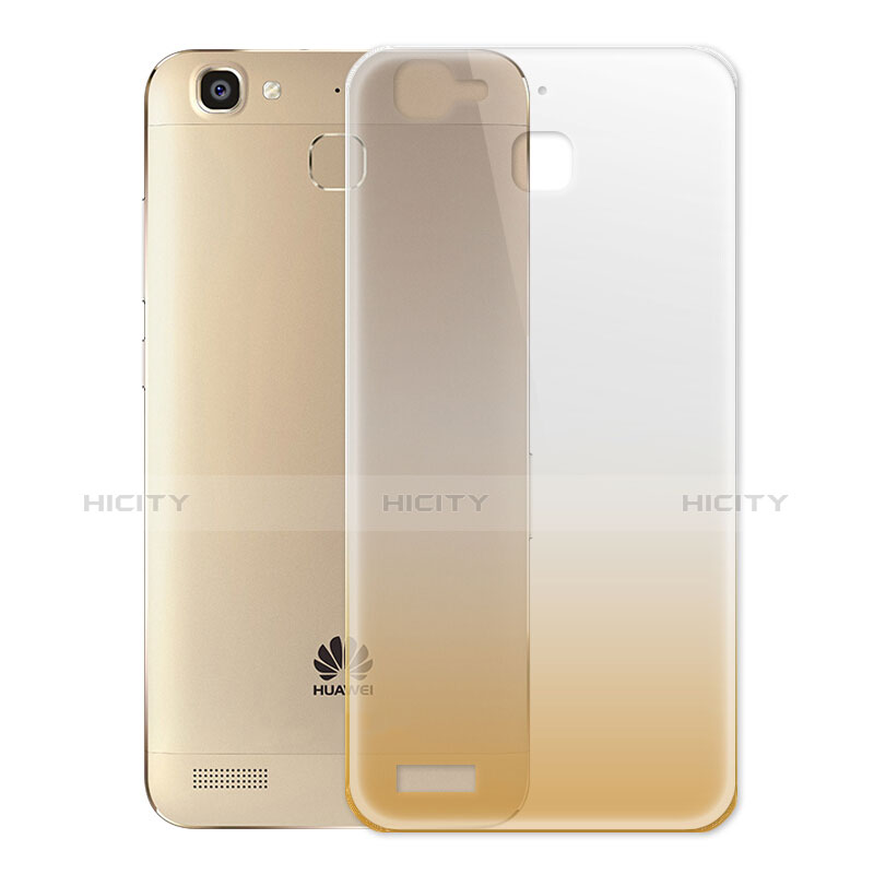 Carcasa Silicona Ultrafina Transparente Gradiente para Huawei Enjoy 5S Oro