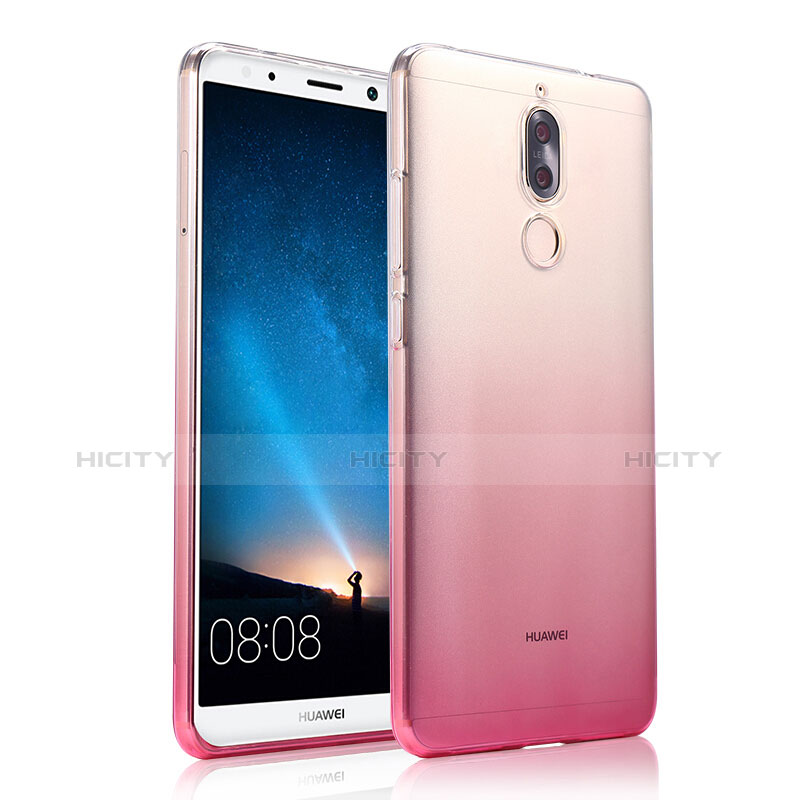 Carcasa Silicona Ultrafina Transparente Gradiente para Huawei Maimang 6 Rosa