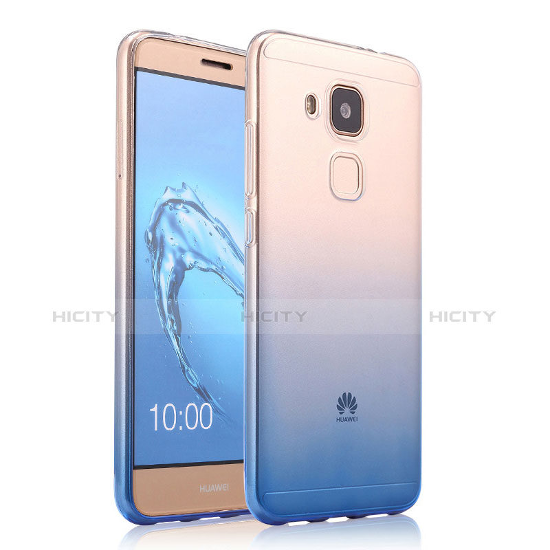 Carcasa Silicona Ultrafina Transparente Gradiente para Huawei Nova Plus Azul