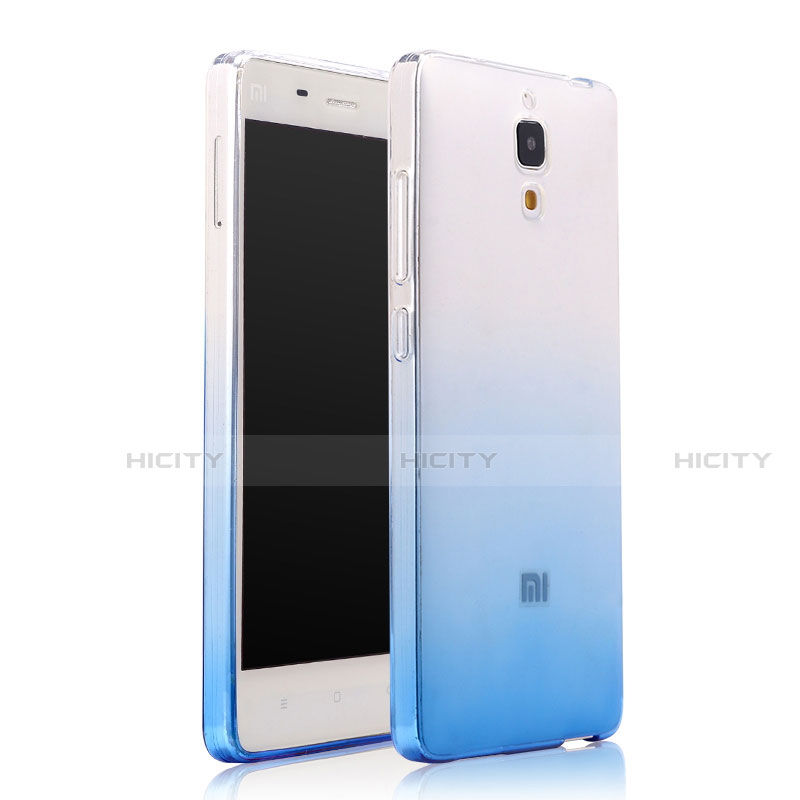 Carcasa Silicona Ultrafina Transparente Gradiente para Xiaomi Mi 4 LTE Azul