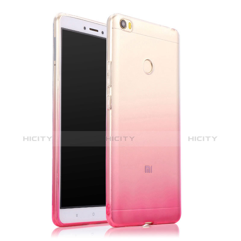 Carcasa Silicona Ultrafina Transparente Gradiente para Xiaomi Mi Max Rosa