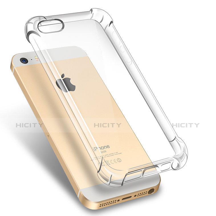 Carcasa Silicona Ultrafina Transparente H02 para Apple iPhone 5 Claro