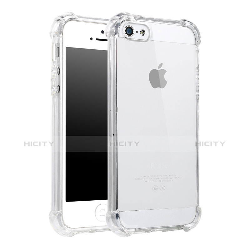 Carcasa Silicona Ultrafina Transparente H02 para Apple iPhone 5 Claro