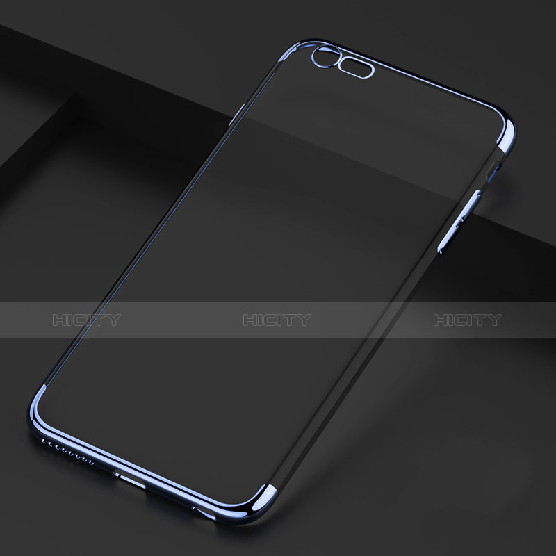 Carcasa Silicona Ultrafina Transparente H02 para Apple iPhone 6 Plus Azul