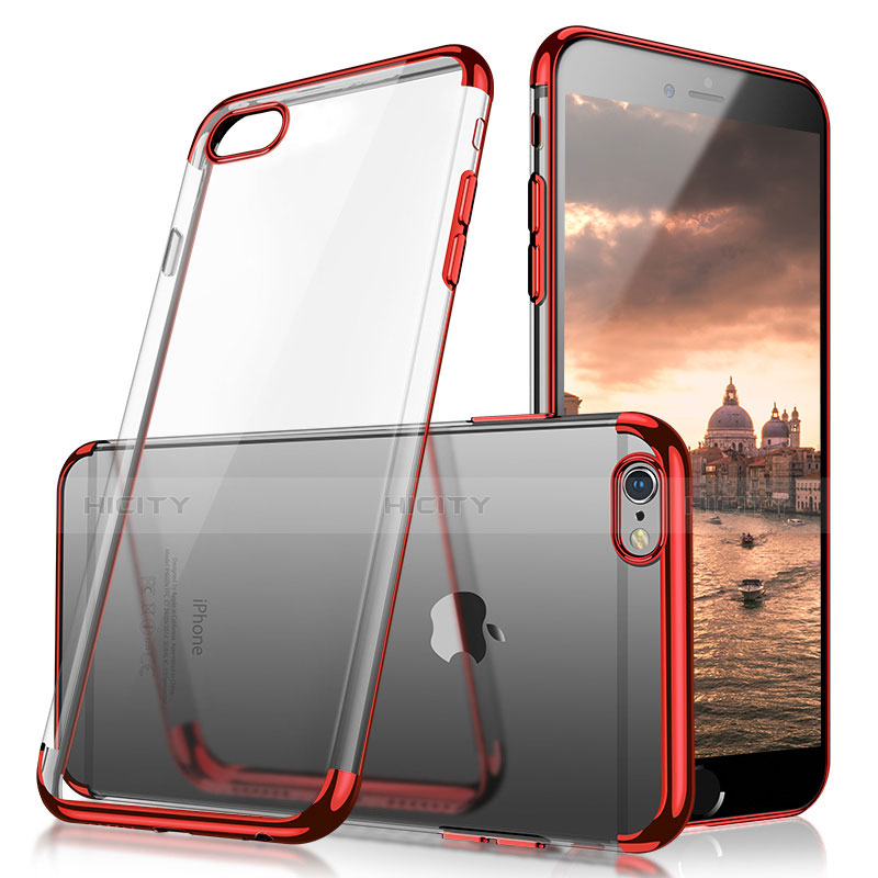 Carcasa Silicona Ultrafina Transparente H05 para Apple iPhone 6 Rojo