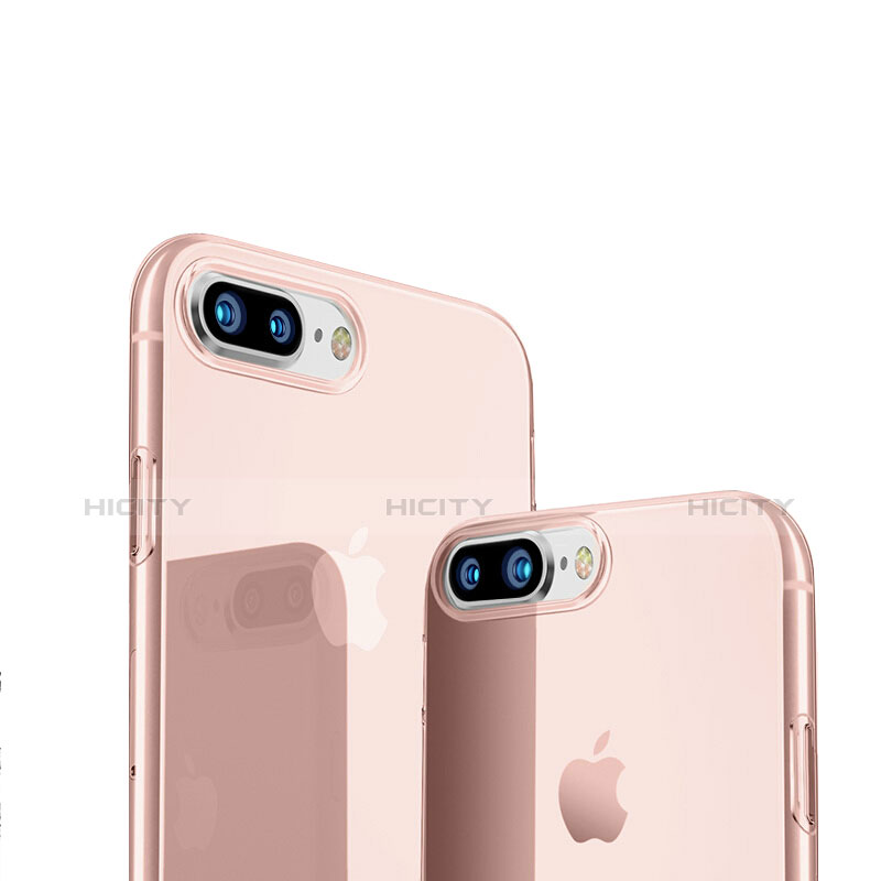 Carcasa Silicona Ultrafina Transparente H20 para Apple iPhone 7 Plus Rosa