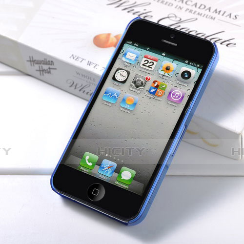 Carcasa Silicona Ultrafina Transparente Mate para Apple iPhone 4 Azul