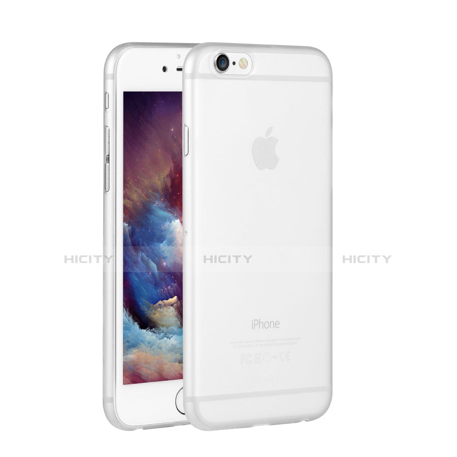 Carcasa Silicona Ultrafina Transparente Mate para Apple iPhone 6S Blanco