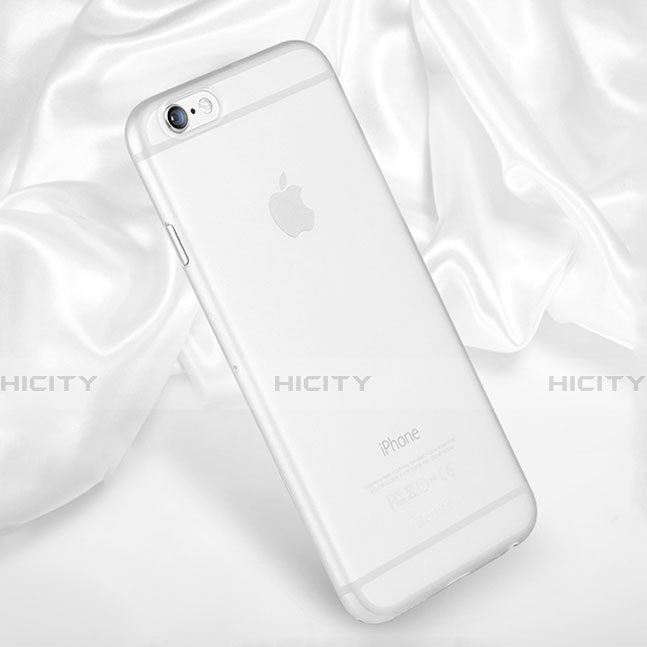 Carcasa Silicona Ultrafina Transparente Mate para Apple iPhone 6S Blanco