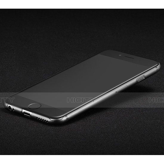 Carcasa Silicona Ultrafina Transparente Mate para Apple iPhone 6S Gris Oscuro