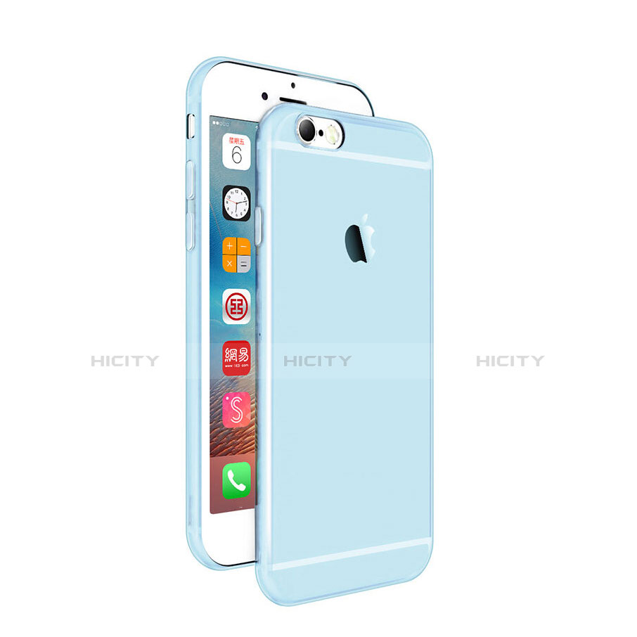 Carcasa Silicona Ultrafina Transparente para Apple iPhone 6 Azul