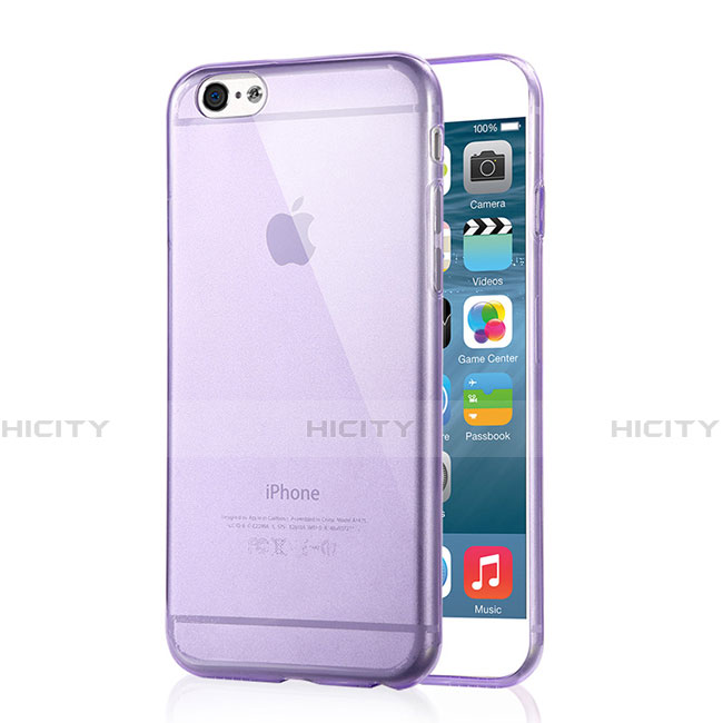 Carcasa Silicona Ultrafina Transparente para Apple iPhone 6 Morado