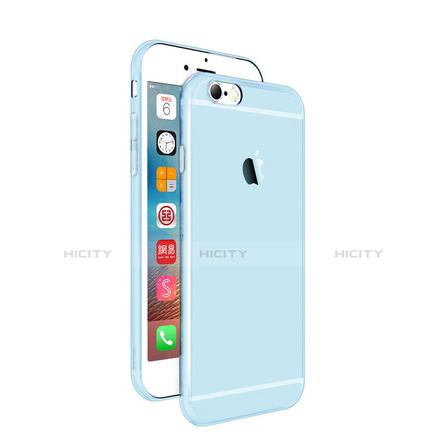 Carcasa Silicona Ultrafina Transparente para Apple iPhone 6 Plus Azul